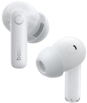 Baseus Bass BP1 Pro Noise Cancelling Wireless Earbuds, Real-Time Adaptive Noise Cancelling, Adaptive Active EQ, LDAC Hi-Res Sound, 6-Mic AI Clear Calls, 55H Playtime, IP55 Waterproof, Bluetooth 6.0