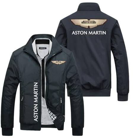 Chaqueta Bomber Para Hombre A.s.t.o.n M.a.r_tin, Chaqueta Ligera Cortavientos, Chaqueta De Ocio, Chaqueta Cortavientos Fina, Chaqueta Informal, Clásico(Black,XL)
