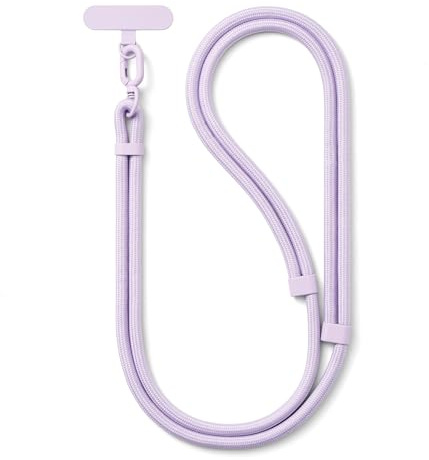 MORSUNBELA Cuerda para Movil Cordon para Movil, Colgador Móvil Cuello, Cmcuerda Móvil Ajustable de 80cm, Cordón para Teléfono Compatible con la Mayoría de los Funda - Violeta oscuro