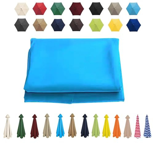 Funda de tela de repuesto para sombrillas de jardín, toldo resistente a los rayos UV, cubierta duradera para sombrilla al aire libre