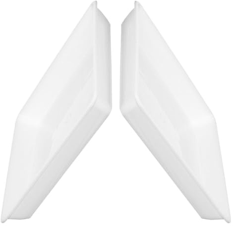 VICASKY Soucoupes Carrées Blanches Plateau de Récupération d'eau en Plastique Lot de 2 pour Pots de Fleurs Compatible Jardinage Intérieur et Extérieur