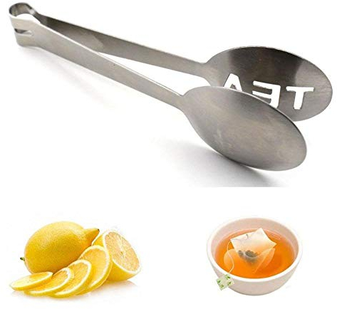 EJY Teabag Tongs Tea Bag Squeezer Holder Grip Kitchen Tool Stainless Steel