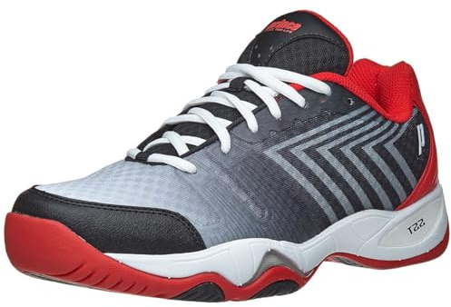 Prince T22 Lite Bk/Wh/Rd Men's Shoe 12.0
