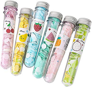 GSHLLO Lot de 6 boîtes de papier à savon jetables, flocons de savon à confettis, nettoyage des mains, papier de lavage, feuilles de savon, pétales pour les voyages