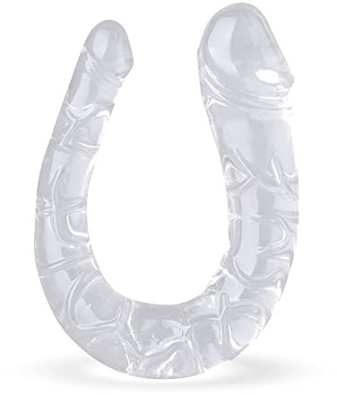 Realistischer Doppeldildo Anal Dildo Riesen Dildo xxl,Transparent Analplug Butt Plug für Lesbische,Flexibler Double Analdildos Sex Spielzeug für Frauen Männer Paare Extreme Sex Toys (XXL,415 * 50mm)