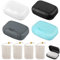 4 Stück Seifendose Reise Wasserdicht, 11,5x7,5x4cm Seifendose Reise, Seifenbox mit Seifensack, Seifenschale für Fester Seifen für Zuhause, Auf Reisen