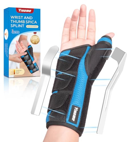 YiYame Muñequera Pulgar, Muñequera Tendinitis Quervain, Túnel Carpiano Muñequera para Esguince Muñeca, Fracturas, Férula Espica Pulgar para Pulgar en Gatillo, Artritis,Derecha-L