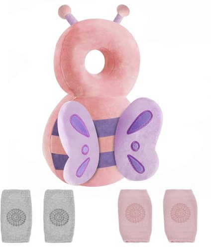 PandaEar Mochila Protección Cabeza Bebé con 2 Rodilleras para Gatear