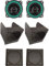 IPNOSIS Kit 2 casse IP-01100 per Fiat Panda 141 dal 1986 al 2003 + 2 Box anteriori + 2 Griglie Grigie da 10cm