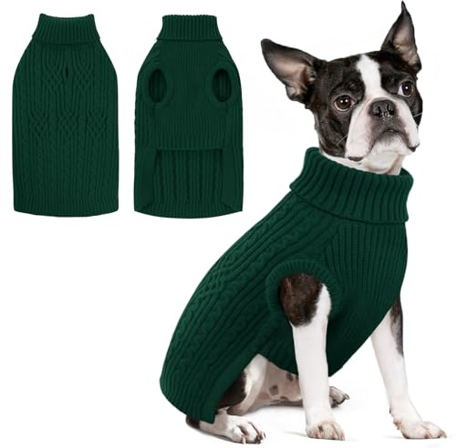 SUNFURA Dog Sweater, Warm Dog Sweaters for Medium Dogs Girl Boy