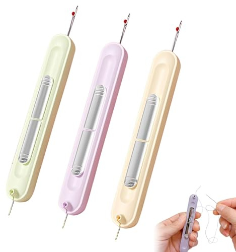 2-in-1 Sewing Tool: Retractable Needle Threader & Precision Seam Ripper for Hand and Machine Sewing, Ideal for DIY and Tailoring Projects
