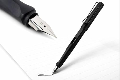 Penna Stilografica Elegante, con pennino in Acciaio Inox, Scrittura Fluida e Precisa Senza Sforzo, Ricaricabile con 5 Cartucce Incluse, Design Ergonomico e Idea Regalo Raffinata