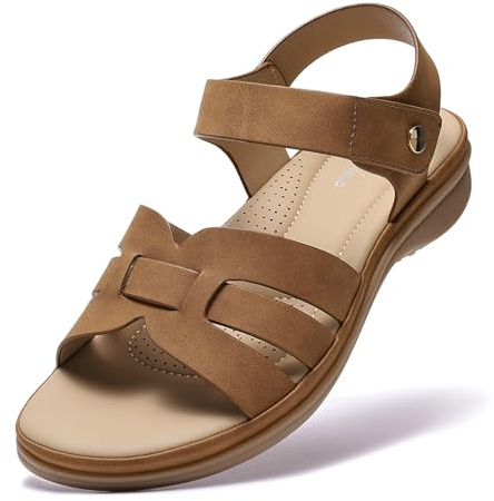 Littleplum Sandales Plats Femme Été Confortable Plate Chaussures