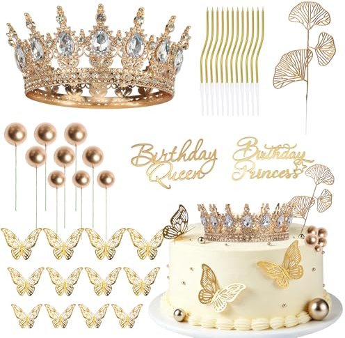 GZGXKJ 37 Decorazioni Torta Compleanno Corona Regina Decorazioni per Torte