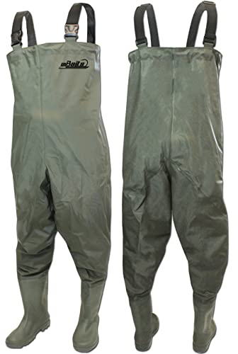 Angel-Berger Magic Baits Wathose Wader Watstiefel Watbekleidung PVC Nylon Wasserdicht Anglerhose (46)