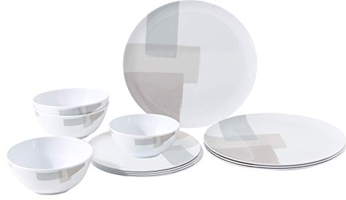 BRUNNER Camping Melamin Geschirr Campinggeschirr Canvas 12tlg