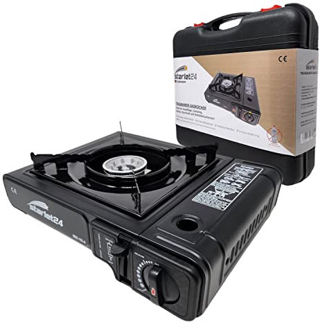 Camping Gaskocher-Set - Kompakter und leistungsstarker Gaskocher mit Transportkoffer, ideal für Outdoor-Aktivitäten wie Camping und Wandern