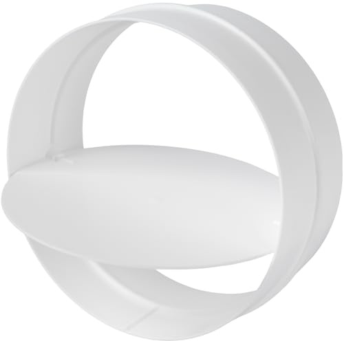 Vent Systems Ø150 mm Kunststoff Inline Backdraft Dämpfer. Schließen Sie den Abluft- oder Badezimmerlufttrockner und die Leitungen mit der Rückschlagklappe an. HLK-, Heizungs-, Kühlungs-, Küchen-.