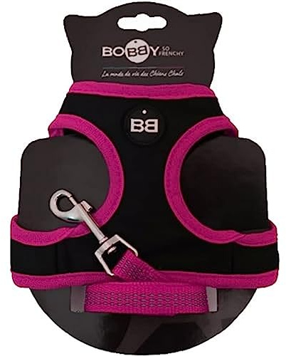 Bobby Safe Pettorina Confort per Gatti con Guinzaglio Imbracatura Extra Piccola per Cuccioli di Gatto Regolabile Riflettente Nero per Gatti 3-6 Kg Circonferenza Torace 20-28 cm