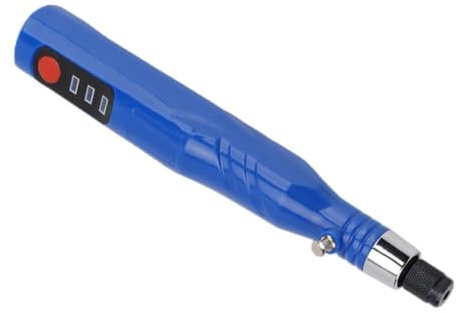 Elektrisk graveringspenna, metallplatta för smycken, 30 W, trådlös gravyrpenna med 3 justerbara hastigheter 5 000 RPM 1 0 000 RPM 1 5 000 RPM bärbar gravyrverktygssats, Färg: blå