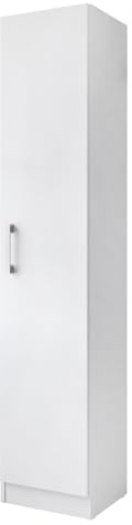 PEGANE Armoire, Placard de Rangement avec 1 Porte Coloris Blanc - Longueur 35 x Profondeur 32 x Hauteur 170 cm