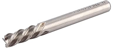 Cortador de Fresa de Extremo de 4 Flautas HSS, Vástago Recto, Fresa de Extremo Cuadrado, Cortador de Trabajo Adecuado para Dureza de Metal Superior a 30 Grados