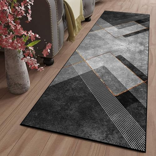 XUEDNGM Teppich für Küche Teppich Läufer 45 x 250 cm Waschbar rutschfest Uni, Langlebig, Weich Küchenläufer Waschbar Schlafzimmer Eingangsteppich für Flur, Küche, B