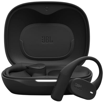 JBL Sense Lite Auriculares inalámbricos Abiertos True Wireless, diseño de Gancho para Oreja, conducción aérea, OpenSound, 32 h de autonomía, Resistencia al Agua/Polvo IP54, Headphones, Negro