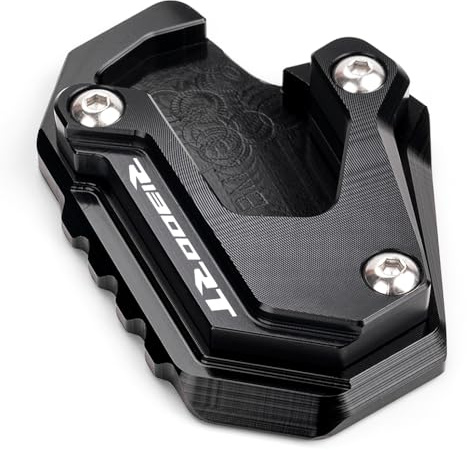 LLIDFONK Pour R1300RT R 1300RT R 1300 RT RT1300 2025 2026 Support Moto Accessoires Béquille Latérale Pad Plaque de Béquille Agrandie Aluminium (Noir)
