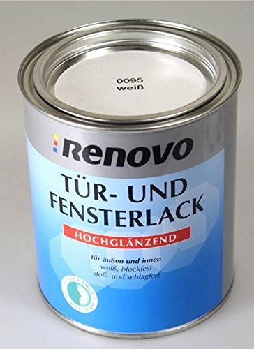 Renovo, 750 ml Tür- & Fensterlack, hochglänzend, weiß, Innen & Außen