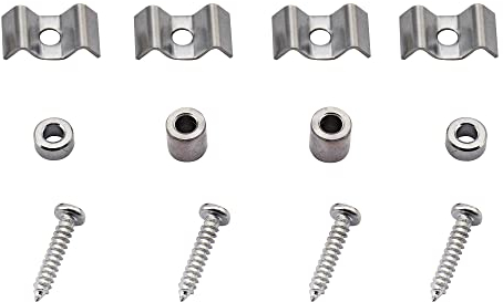 Musiclily Butterfly Saitenniederhalter für Vintage Strat Squier Tele Style E-Gitarre, Chrom (2 Stück)