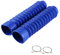 1 Paar Motorrad Faltenbalg, Motorrad Gabel Faltenbalg Gabel Abdeckung Gummi Gabelschutz Faltenbalg Gabelabdeckung Schock Gamaschen Abdeckung für CQR ATV Dirt Bike 205 x 42mm(Blau)