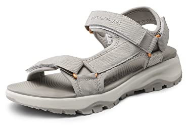 DREAM PAIRS Sandales de Sport et D'extérieur Femme Sandales Flat Sandales de Sport Femme Trekking Outdoor,Size 41,Café Clair,SDSA2320W-E