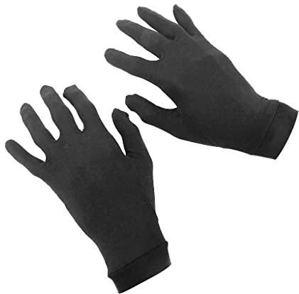 1 Paar Thermo-Innenhandschuhe aus reiner Seide, für Motorrad, Skifahren, Radfahren, Größe M, Siehe Abbildung, One size