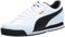 PUMA Men's Roma Sneaker, White-black-team Gold Ah23, 40.5 EU