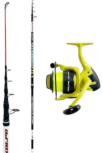 Kolpo Combo canna da pesca super robusta surfcasting + mulinello e filo