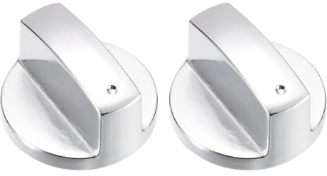 QUARKZMAN 2 stycken gasspisknappar 8 mm universell spis reservknappar silverton