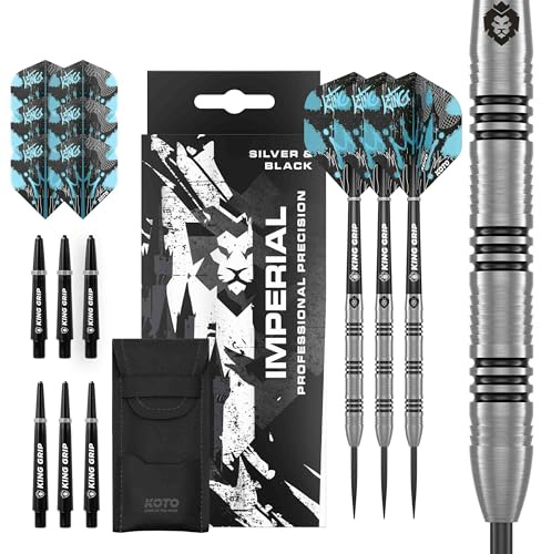 KOTO Imperial silver svart 80 % volfram dart – stålarts 21 gram