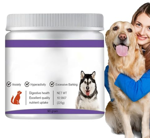 Calming Treats For Dogs, Calming Care Tasty Treats Dog Supplements, Reduce Fear, Hyperactivity & Barking For Daily Use Home Apartment Travel Outdoor Feeding Indoor, 90 Dog Calming Tablets