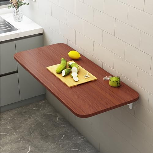 Tavolo pieghevole salvaspazio Murphy multifunzione, per laptop, studio, sala da pranzo, tavolo da lavoro pieghevole per cucina, camera da letto, balcone e bagno (teak, 40 x 30 cm)