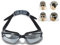 Itian Lunettes de Natation avec Réglage Silicone Head Strap - Anti-Brouillard, étanche, Protection UV - Idéales pour Hommes, Femmes et Enfants (Noir)