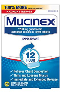 Mucinex SE 12 Hour Max Strength Chest Congestion Expectorant Tablets, 28 Count