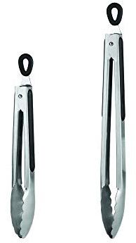 Fox Run 7223 Bundle Locking Tongs, 12 and 9, Stainless Steel