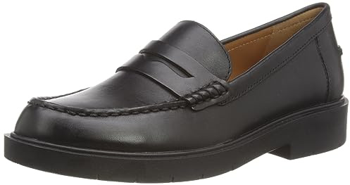Geox D SPHERICA EC1, Mocassini Donna, Nero, 39 EU