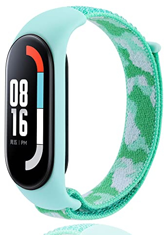 Keecuty Armband für Xiaomi Mi Band 7/Mi Band 6/Mi Band 5/Amazfit Band 5,Nylon Uhrenarmband Verstellbares Sport Ersatzarmbänd Kompatibel mit Xiaomi Mi Band 7 Ersatzarmband für Herren Damen