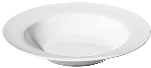 METRO Professional Assiettes à Soupe Fine Dining, Porcelaine, Ø 21,5 cm, Blanc, Lot de 6