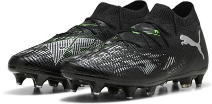 PUMA Unisex Future 8 Match MXSG Fussballschuh, Black Silver-Fluo Green, 42 EU