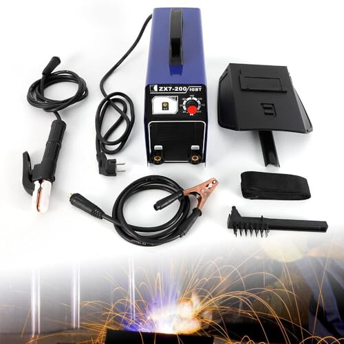 Soldadora de alambre de llenado profesional 220 V, soldadora eléctrica con máscara de soldadura, 20-120 A, clase de protección IP21S