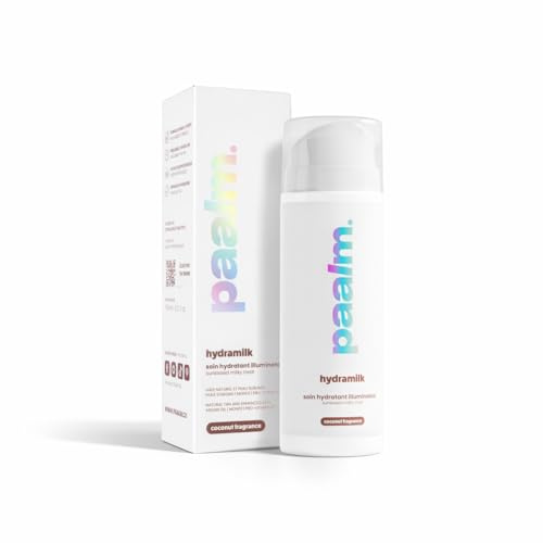 PAALM COSMETICS - Hydramilk Soin Hydratant Illuminateur - 150ml | Hâle Naturel et Peau Sublimée | Huile d'Argan, Monoï, Pro-Vitamine B5