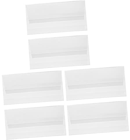 GARIOUANS 6pcs Acrylic Table Sign Holders Double Sided Conference Name Plates for Weddings Events Meetings Display Stands for Menus Place Cards Table Numbers